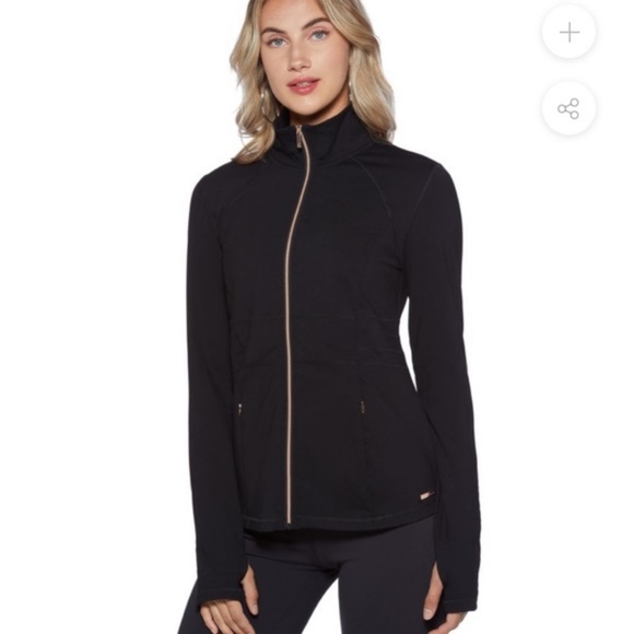 avec les filles // black zip performance jacket - Picture 3 of 7